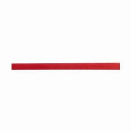 A red promotional product with a smooth surface and a simplistic design. It includes a logo.