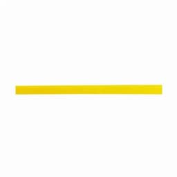 A yellow promotional product with a solid rectangular shape. Includes a branding logo.