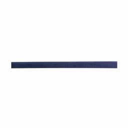A navy blue rectangular strip with a textured surface, featuring a logo.