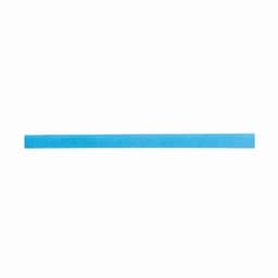 A blue product strip with a smooth texture. It features a logo on one end.