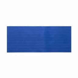 A blue promotional product with a textured surface and a logo.