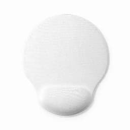 A drink bottle in a minimalist white design with a rounded shape and a small spout at the bottom.