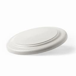A light grey drink bottle lid with a smooth, round design. It features a subtle raised rim and has a branding logo.