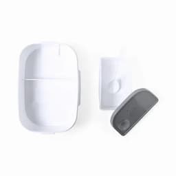 A drink bottle kit featuring a white and grey container with a removable lid and a small spoon.