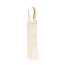 A natural-coloured canvas bag with two handles, designed for carrying items easily.