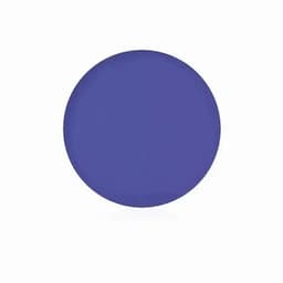 A round purple product featuring a smooth surface and a logo design.
