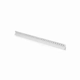A ruler with a sleek design, featuring a white finish and black measurement markings up to 30 centimetres.