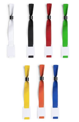 A collection of lanyards in white, black, red, green, blue, yellow, orange, and a blank card holder.