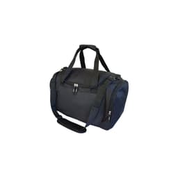 A black urban sports bag with a zippered main compartment and two side pockets, featuring both handles and a shoulder strap.
