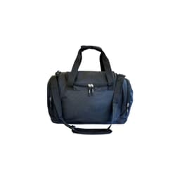 A black duffle bag with zippered compartments and adjustable shoulder strap, featuring sturdy handles.