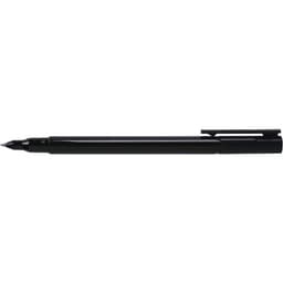 A black marker pen designed for writing on CDs and DVDs, featuring a cap and a fine tip.