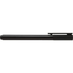 A black marker pen designed for writing on CDs and DVDs, featuring a clip on the cap.