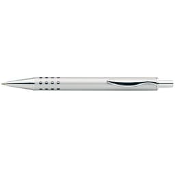 A silver Concerto pen with a sleek design and a chrome accent, featuring a clip and textured grip.
