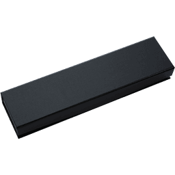 A black gift box with a textured finish, featuring a sleek rectangular design.