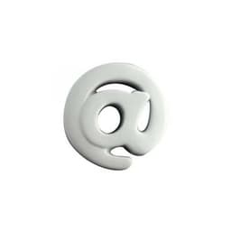 A white stress relief shape designed like an "@" symbol, featuring a smooth surface and curved edges.