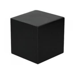 A black stress cube with a smooth, matte finish and no visible branding or markings.