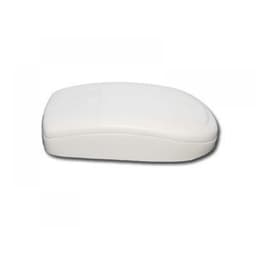 A white stress computer mouse with a smooth, rounded design. The product features a subtle logo on its surface.