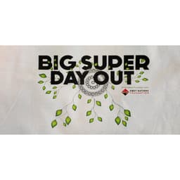 A canvas bag featuring a leafy design and a logo, predominantly in shades of green and white.