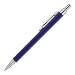 A metal ballpoint pen in a matte ivy green finish with silver accents and a clip, featuring a branding logo.