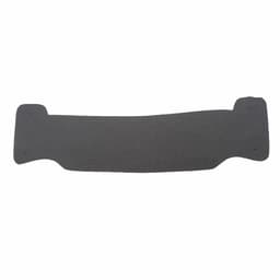A grey helmet sweatband with contoured edges, designed for comfort and absorbency. Pack of 10 included.