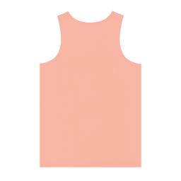 A peach-coloured adult singlet with a simple design and no visible branding.
