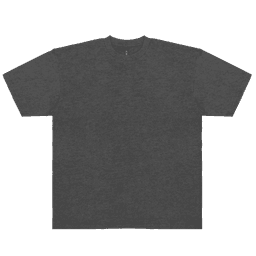 A dark grey adult t-shirt featuring a casual design and a logo on the label. Suitable for everyday wear.