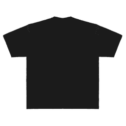 A black adult T-shirt with a logo, featuring a classic club tee design in 280gsm fabric.