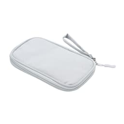 A grey carrying case with a zip closure and a wrist strap, designed for miscellaneous items.