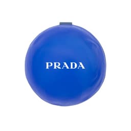 A blue reusable water balloon with a logo, featuring a smooth, rounded design.