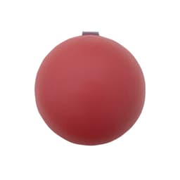 A red reusable water balloon with a top opening, designed for fun games. It features a simple logo.