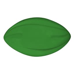 A green 135mm Spyro football with a smooth surface and a slight oval shape, featuring a logo on one side.