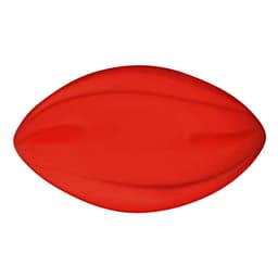 A red 135mm Spyro Football with a smooth, rounded shape and a simple design. It features a logo on the surface.