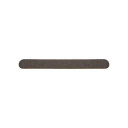 A pack of 50 wooden straight shape nail files in brown, featuring a textured surface.