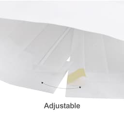 A white disposable non-woven chef hat featuring adjustable elements for a custom fit. Includes a logo or branding.