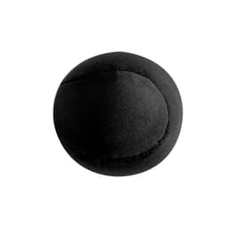 A black water bouncing ball with a smooth surface, featuring a simple design and no visible branding.