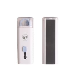 A white 7 in 1 Cleaning Kit featuring a soft brush, a scraper, and a cleaning cloth, with a logo on the side.