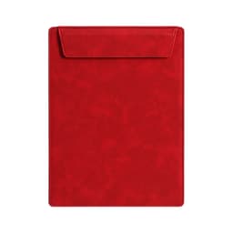 A4 magnetic clipboard in a vibrant red colour with a smooth, textured surface and a top flap.