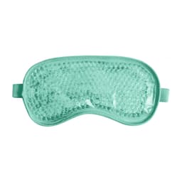 A gel eye mask in mint green featuring a bubble texture, designed for cold or hot therapy. Includes straps.