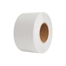 A roll of water-activated reinforced kraft paper tape, featuring a white finish and a cardboard core.