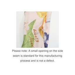 A Twill Weave Long Scarf featuring vibrant floral patterns in pastel colours, with a small opening on the side seam.