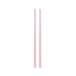A set of two pink chopsticks, featuring a simple design and texture. The image has a white background.