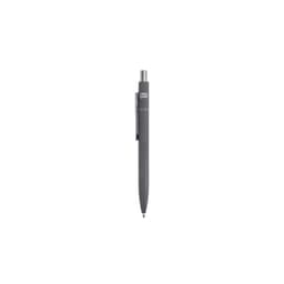 A grey NFC metal ballpoint pen with a clip and a subtle logo on the body.