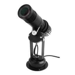 A black LED logo projector light with a sturdy base and adjustable angle for projection.