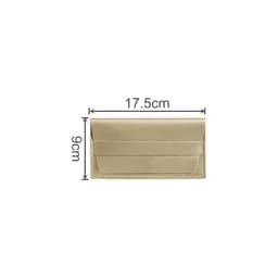 A PU leather glasses pouch in a light beige colour, featuring a sleek design and dimensions of 17.5cm by 9cm.
