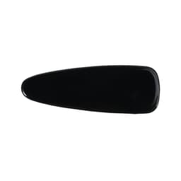 A black acetate hair alligator clip with a sleek, elongated design and a glossy finish.