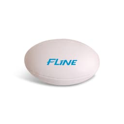 A promotional AFL ball in white with a blue logo, designed for leisure and outdoor sports activities.