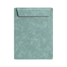 A4 magnetic clipboard in a textured teal finish, featuring a folded top flap and a sleek design.