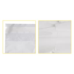 A large white biodegradable mailer bag with a smooth surface, featuring a logo.