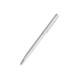 A silver Aluminium Cross Pen with a sleek design and a clip, featuring a minimalistic style.