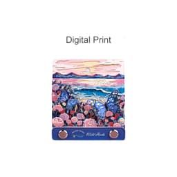 A 3D paper-cut sculpture notepad in vibrant blues and pinks, featuring butterflies and floral designs, with a hanging loop.